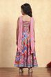 Pink Viscose Short Top Lehenga Set image number 4