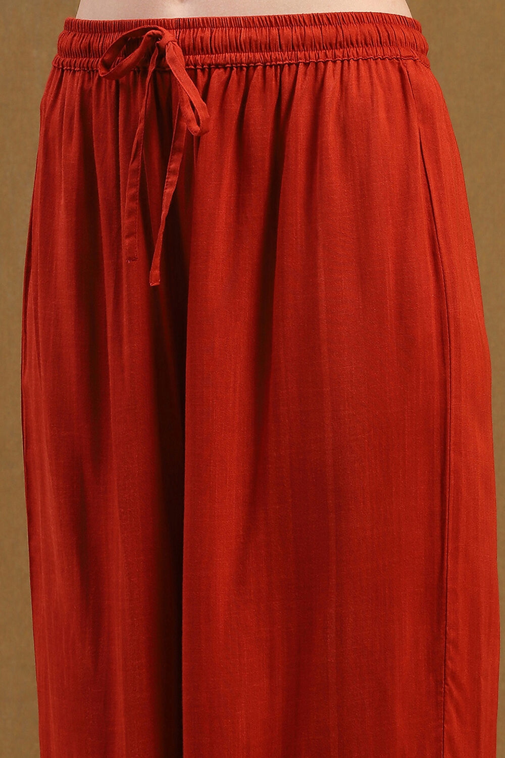 Red Geometric Hand-Blocked Printed Straight Kurta Set image number 2