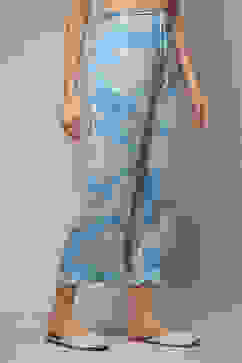 Teal LIVA Straight Palazzo image number 4