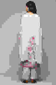 Steel Blue Rayon Straight Kurta Palazzo Suit Set image number 4