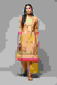 Yellow Cotton Straight 2 Piece Set image number 6