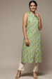 Green Rayon Straight Printed Kurta image number 0