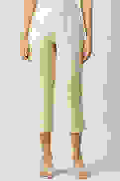 Beige Poly Viscose Solid Pant image number 0