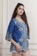 Red Cotton All-Over Floral Printed Kurti image number 4