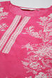 Pink Cotton Straight Printed Kurta image number 5