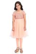 Peach Cotton Anarkali Kurta Churidar Suit Set image number 3