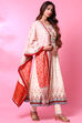 Cream Viscose Anarkali Suit