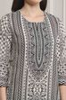 White Cotton Printed Straight Kurta image number 1