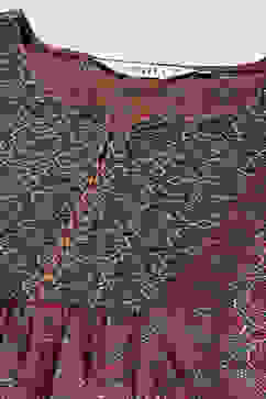 Maroon and Green Viscose Flared Kurta Palazzo Suit Set image number 1