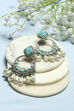 Turquoise Silver-Plated Pearl Chandbalis image number 0