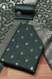 Green Black Poly Cotton Banarasi Unstitched Suit Set image number 0