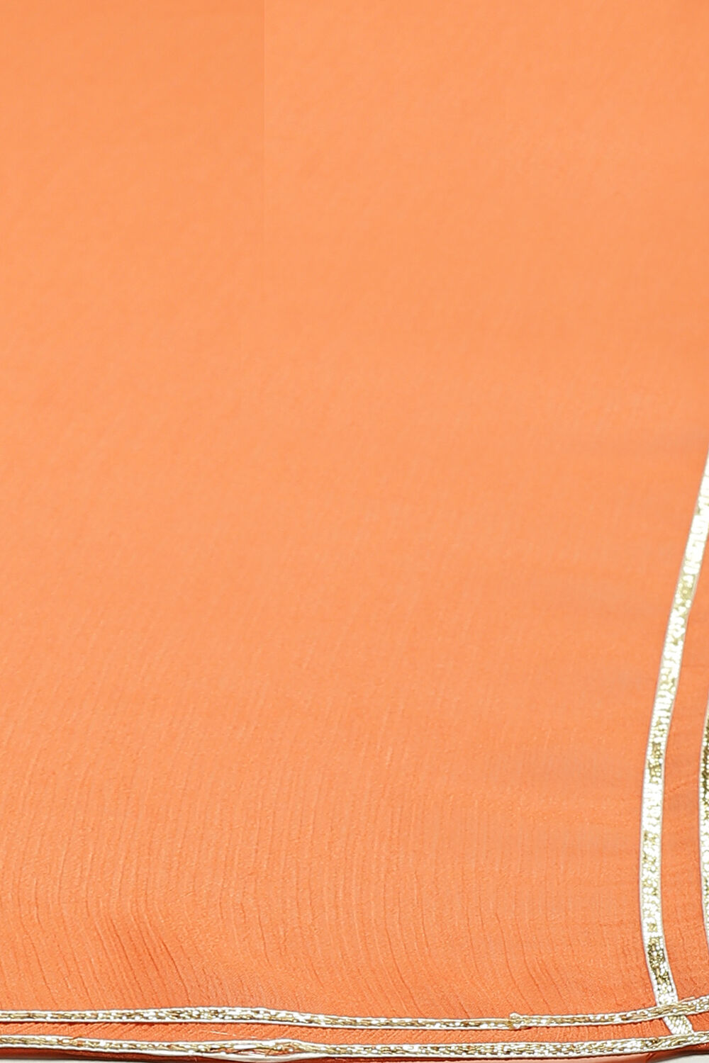 Orange Printed Viscose Straight Kurta Regular Pants Suit Set image number 2