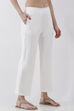 White Solid Wide Leg Pants image number 3