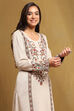 Black Jacquard Printed Straight Winter wear Kurta Set image number 7