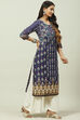 Indigo Straight Kurta image number 3