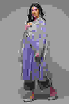 Sky Blue Cotton Straight Yarndyed 3 Piece Set image number 3