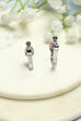 Ruby Silver-Plated CZ Studded Contemporary Hoops image number 2