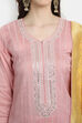 Red Silk Unstitched Suit Set image number 1