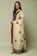 Red Cotton Printed Unstitched Suit Set image number 5