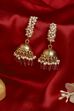 Dark Pink Stone Earrings image number 2
