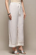 Off White Viscose Flared Palazzo image number 3