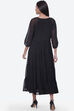Black Art Silk Fusion Dress image number 4