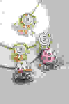 Light Pink Brass Necklace Set image number 0