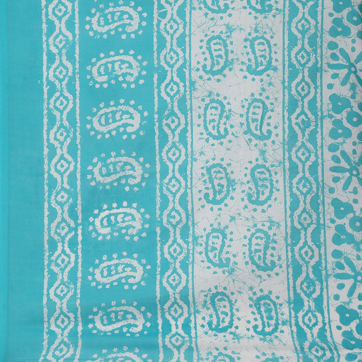 Blue Cotton Blend Unstitched Suit Set image number 4