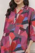 Blue Rayon Straight Printed Kurta image number 1