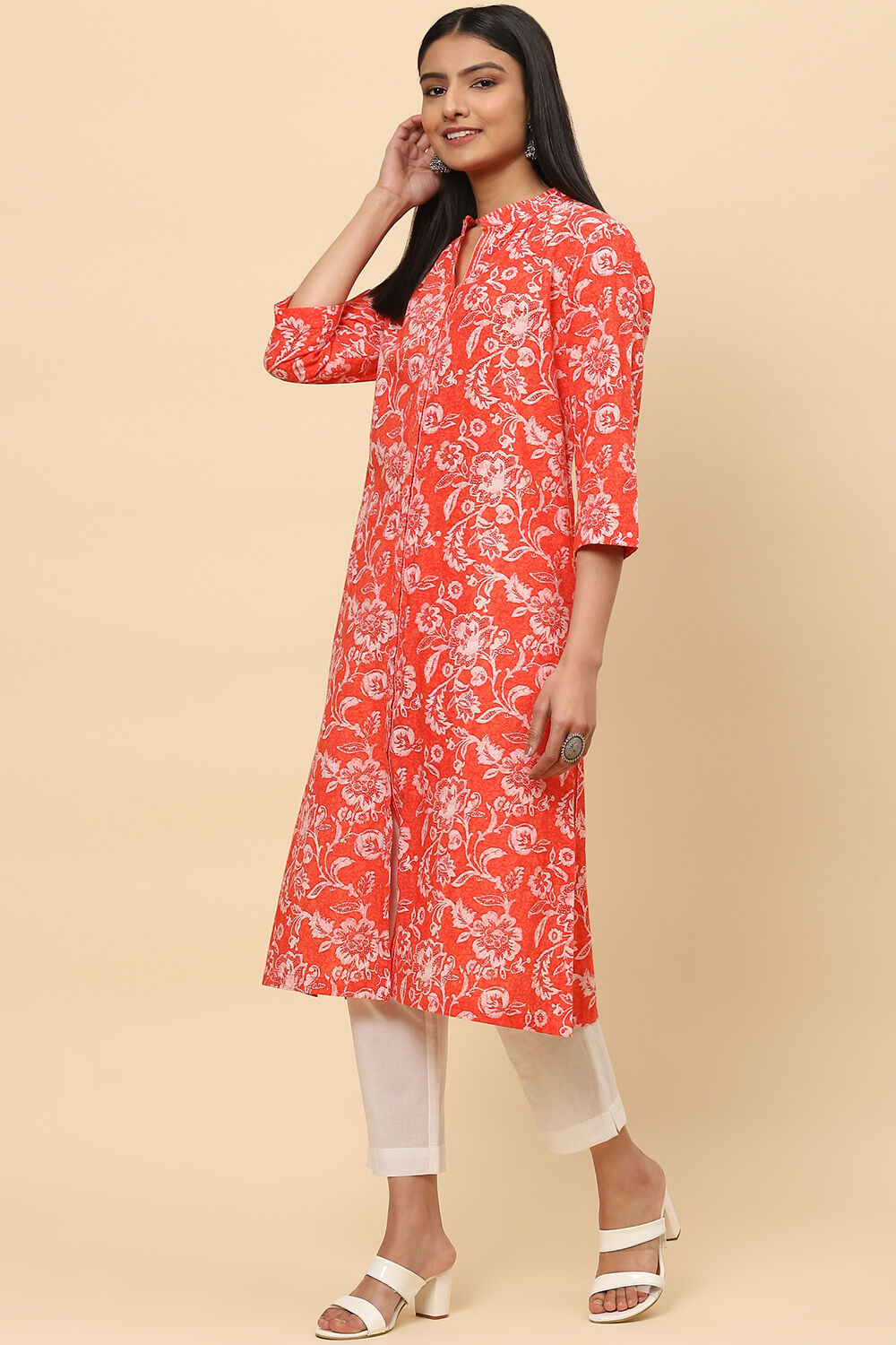 Turquoise Straight Kurta image number 2