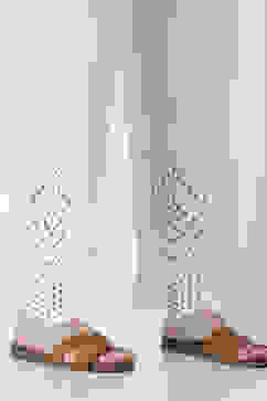 White Cotton Straight Palazzos image number 6