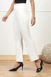 Beige Solid Stretchable Relaxed Fit Pants image number 2