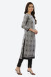 Grey Cotton Unstitched Suit Set image number 5