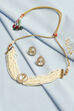 White Alloy Necklace Set image number 2