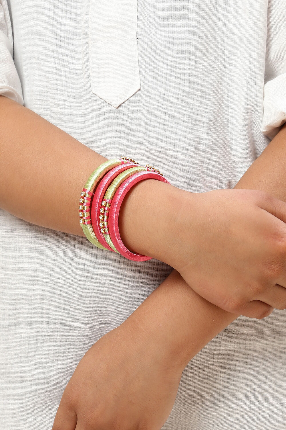 Green & Pink Kids Bangles image number 2