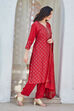 Pink Yard-Dyed Chanderi Kurta & Pants Suit Set image number 5