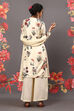 Off White Cotton Blend Straight Kurta Suit Set image number 4