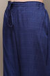 Indigo Rayon Asymmetric Kurta Palazzo 2 Piece Set image number 2