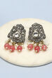 Peach Stone Embellished Earrings image number 0