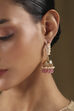 Dark Pink Stone Earrings image number 1