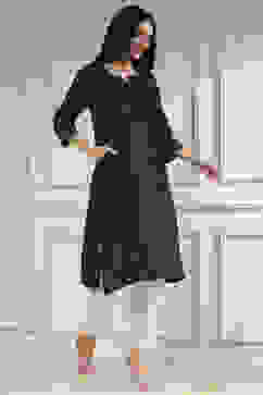 Indigo Blue Cotton Ikat Straight Kurta image number 4