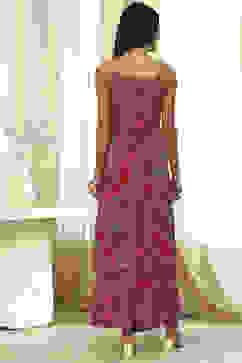 Magenta Pure Cotton Printed Straight Kurta Set image number 4