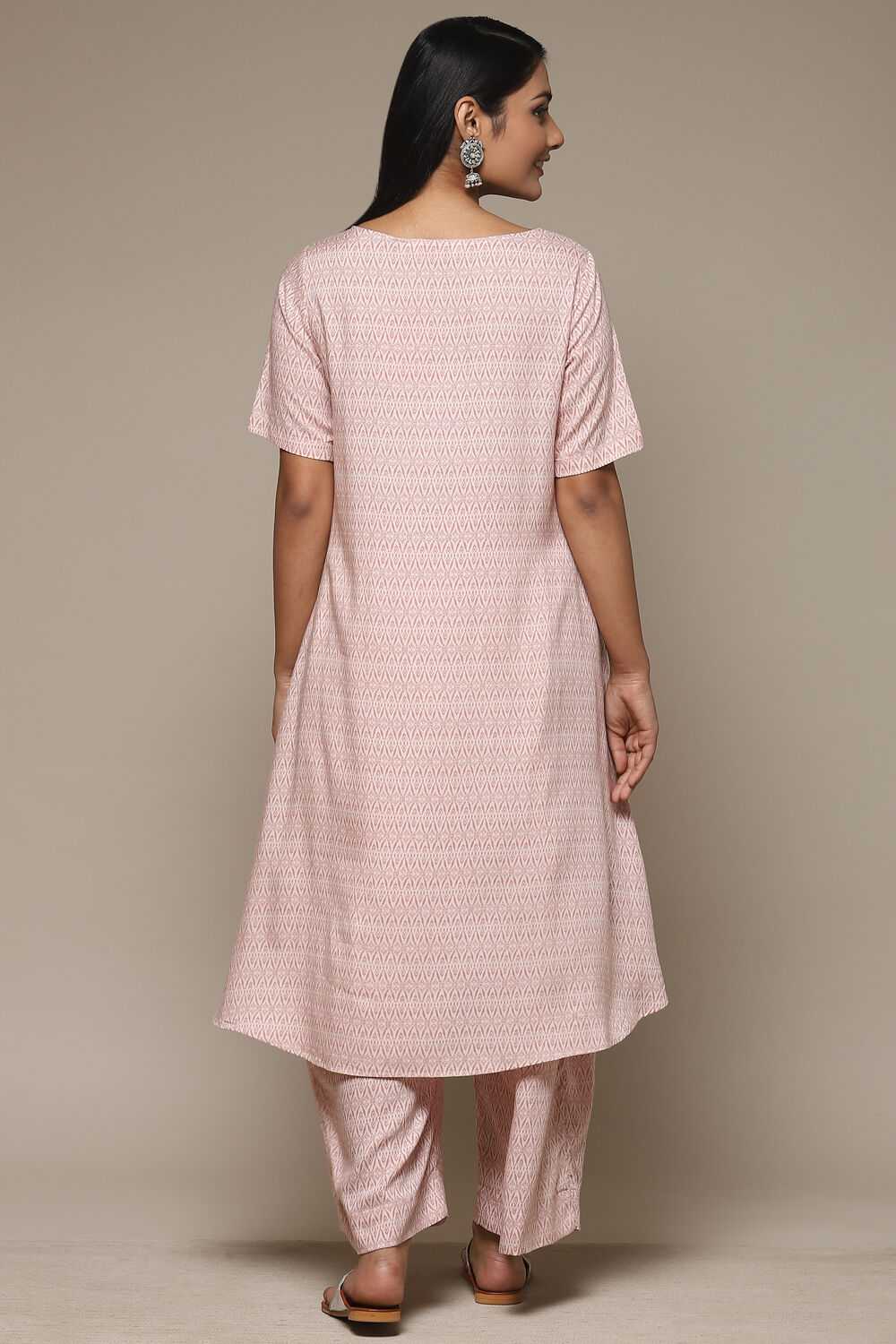 Indigo Rayon Asymmetric Kurta Palazzo 2 Piece Set image number 4