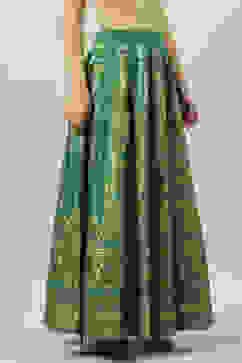 Green Art Silk Skirt image number 2