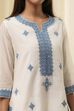 Pink Embroidered Straight Suit Set image number 1