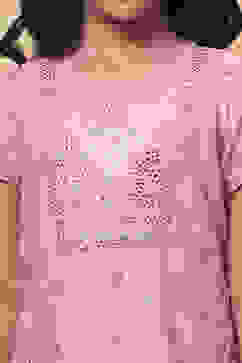 Pink Poly Chanderi Metallic Pattern Layered A-Line Suit Set image number 1