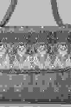 Blue PU Satchel image number 6