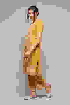 Mustard LIVA Straight Solid 2 Piece Set image number 3