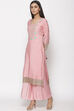 Off White Chanderi Unstitched Suit Set image number 3