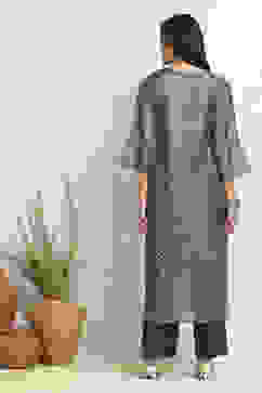 Blue Cotton Printed Unstitched Suit Set image number 5